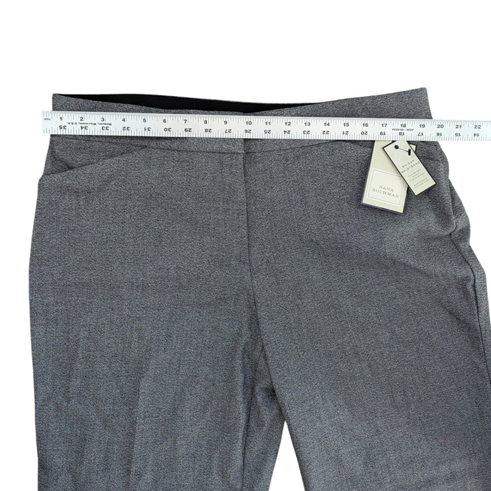 Dana Buchman Trousers‎ Womens 18 Grey Curvy Mid Rise Relaxed Leg Workwear Pants - Picture 3 of 6
